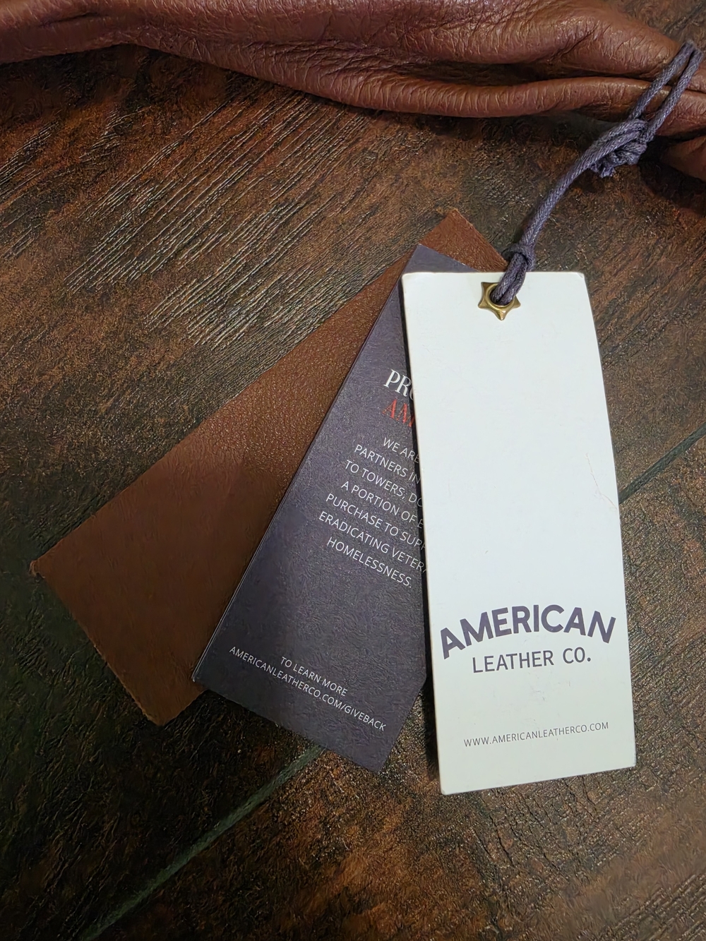 American Leather Co. Brown Real Leather Bag with Tag - Picture 3 of 7